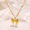 Stainless Steel Bow Tie Necklace Jewelry