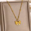 Stainless Steel Bow Tie Necklace Jewelry