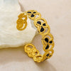Stainless Steel Bowknot Drip Oil Bracelet Retro Sweet Open Cuff Bracelet For Women