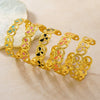 Stainless Steel Bowknot Drip Oil Bracelet Retro Sweet Open Cuff Bracelet For Women