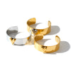 Stainless Steel Bracelet And Ring Set With Three Dimensional Heart Pattern Gold Tone Vacuum Plated Jewelry For Women
