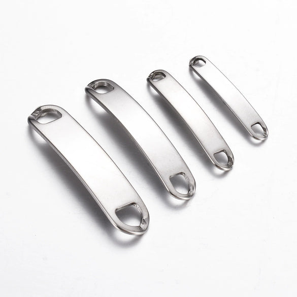 Stainless Steel Bracelet Connector Arc Curved Plate Pendant Jewelry Accessories Electroplated