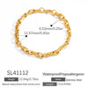 Stainless Steel Bracelet Electroplated 18K Gold Simple Niche Nonfading Jewelry For Women