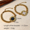 Stainless Steel Bracelet Geometric Heart Shape Electroplating Jewelry