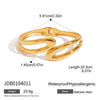 Stainless Steel Bracelet Minimalist Style Geometric Design Electroplating Doublelayer Spring Opening Smooth Lines