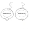 Stainless Steel Bracelet Unisex Simple Hollow Love Sun Moon With Heart Geometric Pattern Polished