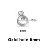 Stainless Steel Bracelet With Holes Hanging Beads Diy Jewelry Accessories Handmade Gold Plated