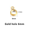 Stainless Steel Bracelet With Holes Hanging Beads Diy Jewelry Accessories Handmade Gold Plated