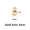 Stainless Steel Bracelet With Holes Hanging Beads Diy Jewelry Accessories Handmade Gold Plated