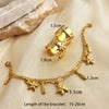 Stainless Steel Bracelets With Multiple Pendant Designs Light Luxury Titanium Steel Jewelry Electroplated Heart Shape