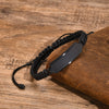 Stainless Steel Braided Adjustable Bracelet For Men With Groove And Curved Design