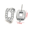 Stainless Steel Braided Threaded Round Ring Electroplated Earring Accessories With Hirback Pattern Handmade Diy