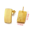 Stainless Steel Braided Threaded Round Ring Electroplated Earring Accessories With Hirback Pattern Handmade Diy