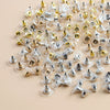 Stainless Steel Bullet Flying Saucer Earrings Earplugs Ear Needle Caps Electroplated Diy Jewelry Accessories