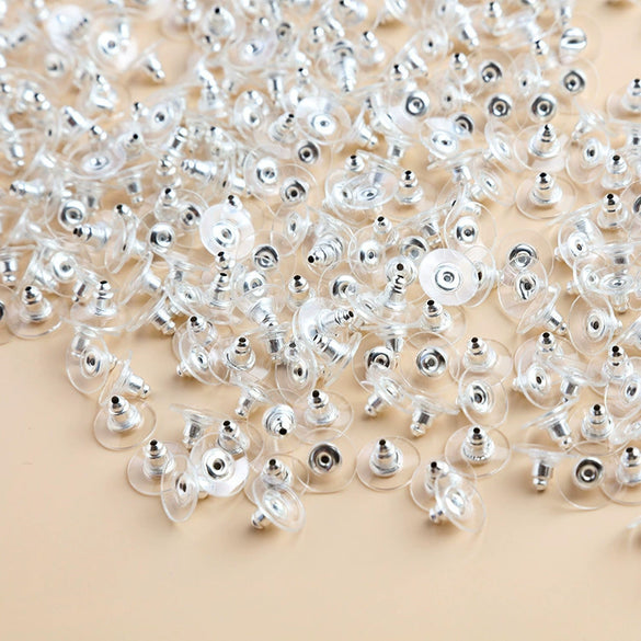 Stainless Steel Bullet Flying Saucer Earrings Earplugs Ear Needle Caps Electroplated Diy Jewelry Accessories