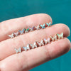 Stainless Steel Butterfly Ear Nail With Zircon And Diamond Lovely Animal Style
