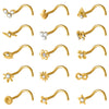 Stainless Steel Butterfly Nose Stud And Ring With Sun Lightning Five Star Shapes Electroplated Piercing Nose Jewelry