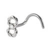Stainless Steel Butterfly Nose Stud And Ring With Sun Lightning Five Star Shapes Electroplated Piercing Nose Jewelry