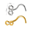 Stainless Steel Butterfly Nose Stud And Ring With Sun Lightning Five Star Shapes Electroplated Piercing Nose Jewelry