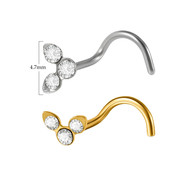 Stainless Steel Butterfly Nose Stud And Ring With Sun Lightning Five Star Shapes Electroplated Piercing Nose Jewelry