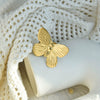 Stainless Steel Butterfly Ring Retro Luxury High End Jewelry With Animal Pattern And Electroplating Treatment For Women