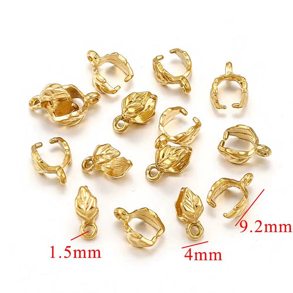 Stainless Steel Button Shape Handmade Diy Pendant Necklace Earrings Accessories With 18K Plated Electroplating Treatment