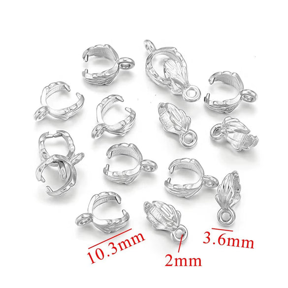 Stainless Steel Button Shape Handmade Diy Pendant Necklace Earrings Accessories With 18K Plated Electroplating Treatment