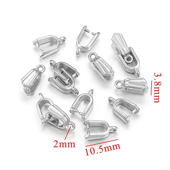 Stainless Steel Button Shape Handmade Diy Pendant Necklace Earrings Accessories With 18K Plated Electroplating Treatment