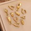 Stainless Steel Button Shape Handmade Diy Pendant Necklace Earrings Accessories With 18K Plated Electroplating Treatment