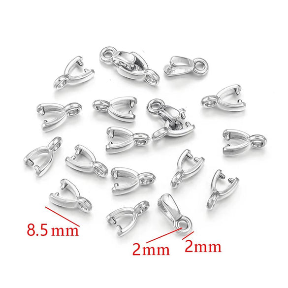 Stainless Steel Button Shape Handmade Diy Pendant Necklace Earrings Accessories With 18K Plated Electroplating Treatment