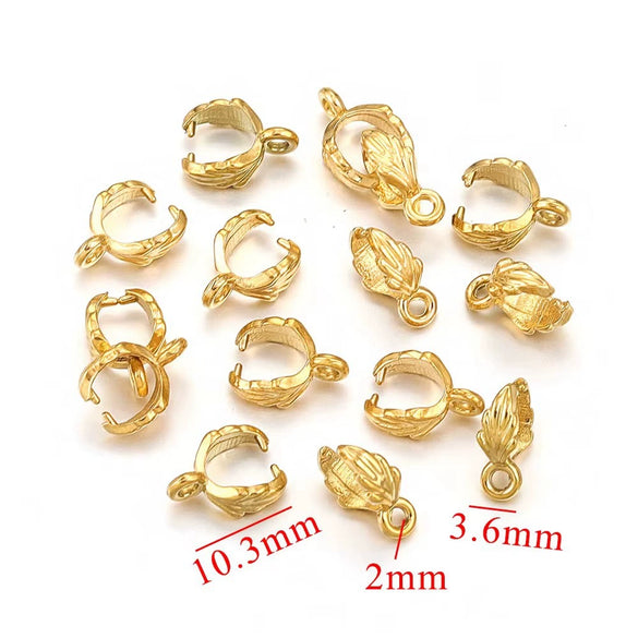 Stainless Steel Button Shape Handmade Diy Pendant Necklace Earrings Accessories With 18K Plated Electroplating Treatment