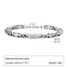 Stainless Steel Byzantine Style Men's Electroplating Handicraft Chain Bracelet