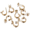 Stainless Steel C Shape Earring Accessories With Welding And Electroplating