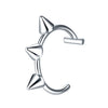 Stainless Steel C Type Lip Ring Hip Hop Puncture Jewelry Electroplated Unisex