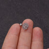 Stainless Steel Cartilage Earrings With Fivepointed Star And Inlaid Zircon