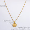 Stainless Steel Cartoon Characters Pendant Clavicle Chain Electroplated Love Necklace For Women