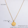 Stainless Steel Cartoon Characters Pendant Clavicle Chain Electroplated Love Necklace For Women