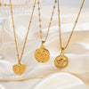 Stainless Steel Cartoon Characters Pendant Clavicle Chain Electroplated Love Necklace For Women
