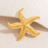 Stainless Steel Cartoon Style Marine Brooch With Electroplating