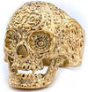Stainless Steel Carved Skull Ring Polish Trendy Unisex