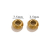 Stainless Steel Cast Bead Jewelry Accessories Electroplated Round Beads With Leather Rope Buckle Do Not Fade