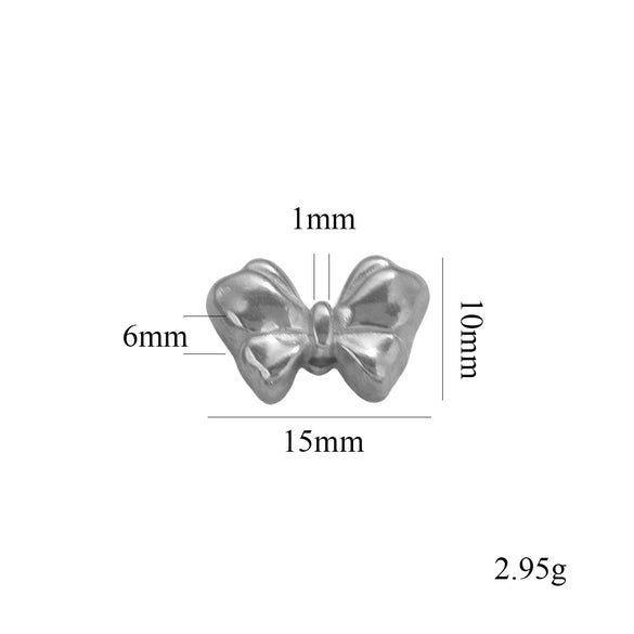 Stainless Steel Casting Bow Jewelry With Hirback Pattern And Electroplating Treatment Suitable For Earrings Hairpin Necklace Making