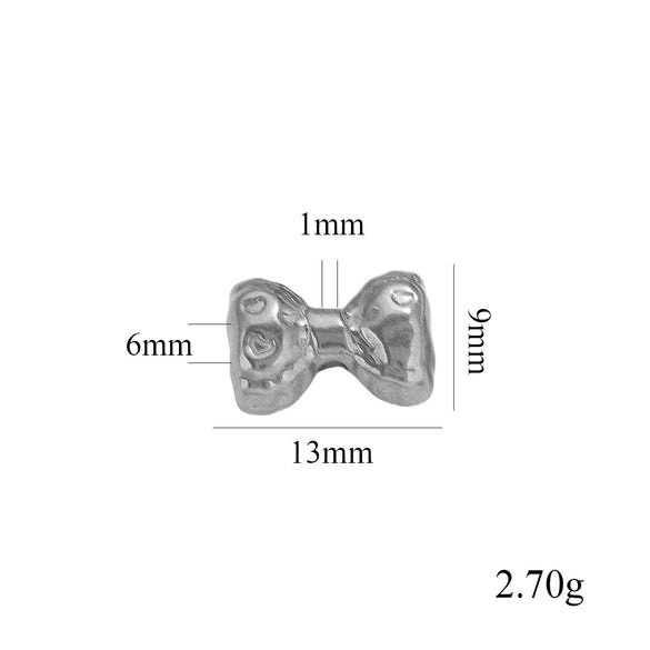 Stainless Steel Casting Bow Jewelry With Hirback Pattern And Electroplating Treatment Suitable For Earrings Hairpin Necklace Making