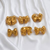 Stainless Steel Casting Bow Jewelry With Hirback Pattern And Electroplating Treatment Suitable For Earrings Hairpin Necklace Making