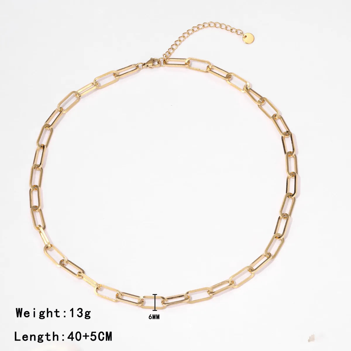 Stainless Steel Casual Hip-hop Simple Style Solid Color Plating Necklace