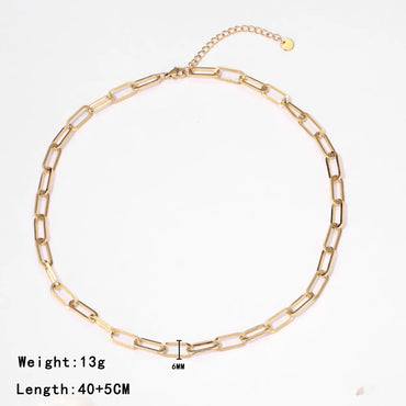 Stainless Steel Casual Hip-hop Simple Style Solid Color Plating Necklace