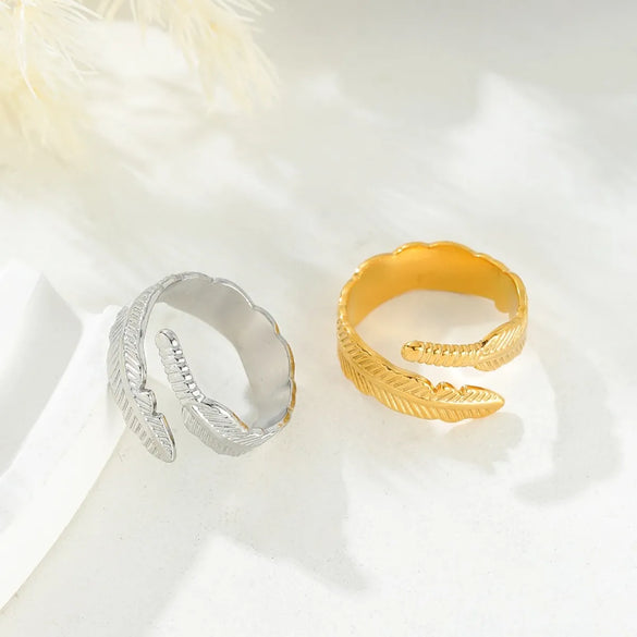 Stainless Steel Casual Roman Style Solid Color Open Rings