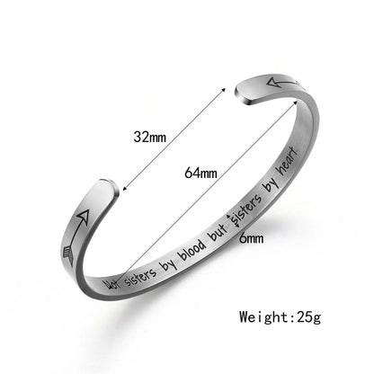 Stainless Steel Casual Simple Style C Shape Letter Cuff Bracelets