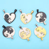 Stainless Steel Cat Puppy Cartoon Pendant Necklace 18K Gold Plated