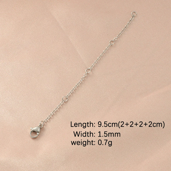 Stainless Steel Chain Jewelry Accessories With Lobster Buckle And Electroplating Process